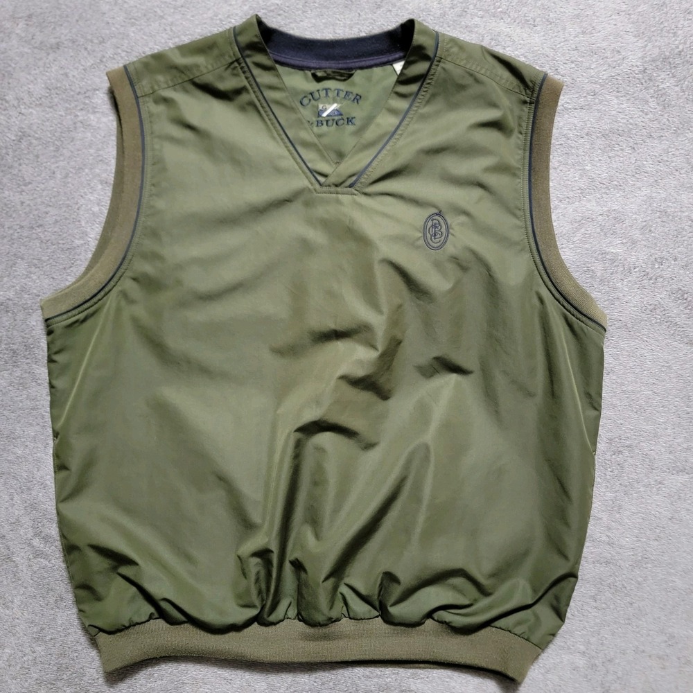 Vintage Cutter & Buck Pullover Windbreaker Vest Men's XL Plum Brook Country Club